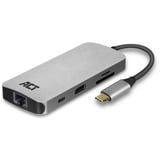 ACT Connectivity USB-C naar HDMI multiport adapter dockingstation USB-C | HDMI | 4K | LAN | Cardreader