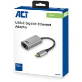 ACT Connectivity USB-C naar gigabit ethernet adapter Grijs