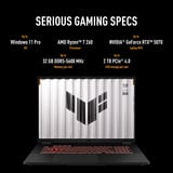 ASUS TUF Gaming A18 FA808UP-S8011W 18"  gaming laptop Zwart/grijs | R7 260 | RTX 5070 | 16 GB | 1 TB SSD