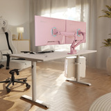 Arozzi Alzare Neo Duo - Gas Spring Monitor Arm - Pink monitorarm Roze