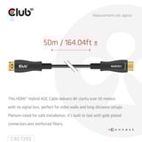Club 3D HDMI Hybrid AOC kabel 8K60Hz/4K120Hz 50m Zwart
