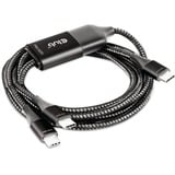 Club 3D USB-C naar 2x USB-C splitterkabel Zwart, 1,83 meter, Max. 100 W