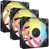 Corsair RS120-R ARGB 120mm PWM Reverse Fans Triple Pack case fan Zwart, 3 Pack, Reverse, 120 mm