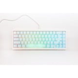 Ducky ProjectD Tinker 65 - POM Edition met QMK/VIA, toetsenbord Lichtblauw/wit, US lay-out, Kailh Box Cream Pro, RGB led, Double-shot PBT, Hot-swappable POM, Gasket mount, 65%