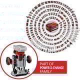 EINHELL Accu boven-/kantenfreesTP-RO 18 Set Li BL bovenfrees Rood, Incl. Accessoire set, Accu en oplader niet inbegrepen