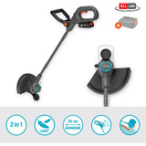 GARDENA Gazontrimmer EasyTrim 25 18V grastrimmer Grijs/turquoise, Accu en oplader niet inbegrepen