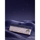 Iqunix F97 Starry Tryst RGB mechanisch gaming toetsenbord Donkerblauw, US lay-out (QWERTY), Gateron Red, 96%, RGB leds, Hot-swappable, PBT, 2.4GHz | Bluetooth 5.1 | USB-C