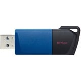 Kingston DataTraveler Exodia M 64 GB usb-stick blauw/zwart, USB-A 3.2 Gen 1