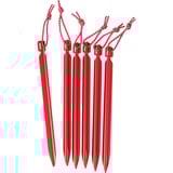 MSR Mini-Groundhog Stakes Kit (6 stuks) haring Rood