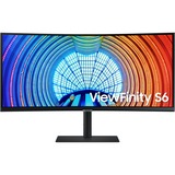 SAMSUNG LS34A650UBUXEN 34" Curved UltraWide Monitor Zwart, 4K, 100Hz, HDMI, DisplayPort, USB, AMD FreeSync