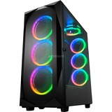 Sharkoon REV300 tower-behuizing Zwart, 2x USB-A 2.0, 2x USB-A 3.2 (5 Gbit/s), USB-C 3.2 (10 Gbit/s), Window-Kit