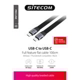 Sitecom USB-C naar USB-C Full Feature-kabel, 100 cm Zwart