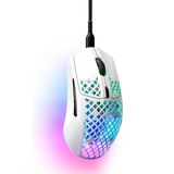 SteelSeries Aerox 3 Snow 2022  gaming muis Wit, 8500 dpi, RGB leds