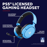 Trust GXT 498B Forta Gaming-headset over-ear gaming headset Lichtblauw, PlayStation 5, PlayStation 4