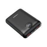 VEGER S20 Fast Charging 20000mAh Mini powerbank Zwart, PD 22,5W, QC 3.0, 2A, USB-A, USB-C, Micro-USB