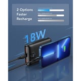 VEGER S20 Fast Charging 20000mAh Mini powerbank Zwart, PD 22,5W, QC 3.0, 2A, USB-A, USB-C, Micro-USB