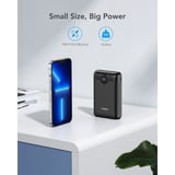 VEGER S20 Fast Charging 20000mAh Mini powerbank Zwart, PD 22,5W, QC 3.0, 2A, USB-A, USB-C, Micro-USB