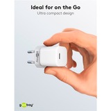 goobay Lightning/USB-C PD oplaad set Nano (20 W)  oplader Wit, 1 meter