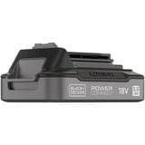 BLACK+DECKER POWERCONNECT 18V 2.0 Ah accu + 1A snellader oplader Zwart, Lithium accu met laadstatusindicator