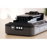 BLACK+DECKER POWERCONNECT 18V 2.0 Ah accu + 1A snellader oplader Zwart, Lithium accu met laadstatusindicator