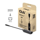 Club 3D USB-C naar RJ45 5Gbps Ethernet M/F adapter Zwart