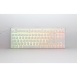Ducky One 3 Classic Pure White TKL RGB mechanisch toetsenbord Wit, US lay-out (QWERTY), Cherry MX Red, 80% (TKL)	, RGB leds, Double-shot PBT, Hot-swappable, QUACK Mechanics