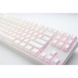 Ducky One 3 Classic Pure White TKL RGB mechanisch toetsenbord Wit, US lay-out (QWERTY), Cherry MX Red, 80% (TKL)	, RGB leds, Double-shot PBT, Hot-swappable, QUACK Mechanics