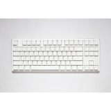Ducky One 3 Classic Pure White TKL RGB mechanisch toetsenbord Wit, US lay-out (QWERTY), Cherry MX Red, 80% (TKL)	, RGB leds, Double-shot PBT, Hot-swappable, QUACK Mechanics