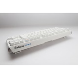 Ducky One 3 Classic Pure White TKL RGB mechanisch toetsenbord Wit, US lay-out (QWERTY), Cherry MX Red, 80% (TKL)	, RGB leds, Double-shot PBT, Hot-swappable, QUACK Mechanics