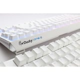 Ducky One 3 Classic Pure White TKL RGB mechanisch toetsenbord Wit, US lay-out (QWERTY), Cherry MX Red, 80% (TKL)	, RGB leds, Double-shot PBT, Hot-swappable, QUACK Mechanics