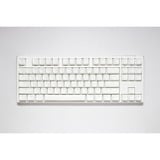 Ducky One 3 Classic Pure White TKL, toetsenbord Wit, US lay-out, Cherry MX Red, RGB led, Double-shot PBT, Hot-swappable, QUACK Mechanics, 80%