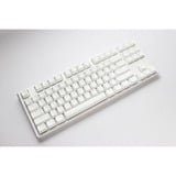 Ducky One 3 Classic Pure White TKL, toetsenbord Wit, US lay-out, Cherry MX Red, RGB led, Double-shot PBT, Hot-swappable, QUACK Mechanics, 80%