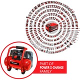 Einhell Compressor TE-AC 36/6/8 Li OF Set - Solo Rood/zwart, Accu en oplader niet inbegrepen