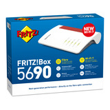 FRITZ! Box 5690 Edition International glasvezel router Wit/rood, Mesh Wi-Fi, 2.5 Gbit/s