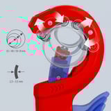 KNIPEX DPT50 Buizensnijder pijpsnijder Rood/blauw