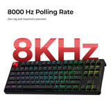 Keychron C3 Pro-H3 RGB mechanisch toetsenbord Zwart, US lay-out (QWERTY), Keychron Super Brown, 80% (TKL)	, RGB leds, Cherry Double-Shot PBT, hot swap, 8000 Hz