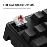 Keychron C3 Pro-H3, toetsenbord Zwart, US lay-out, Keychron Super Brown, 80% TKL, RGB leds, Cherry Double-Shot PBT, hot swap, 8000 Hz