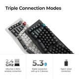 Keychron Q13 Ultra-M3 8K Wireless Custom Mechanical Keyboard Zwart, US lay-out (QWERTY), Keychron Silk POM Brown, 96%, RGB, Hot swap, 8K, 2.4 GHz | Bluetooth 5.2 | USB-C