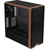 Lian Li LANCOOL 217 midi tower behuizing Zwart/houtkleur | 2x USB-A | 1x USB-C | Tempered Glass