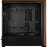 Lian Li LANCOOL 217 midi tower behuizing Zwart/houtkleur | 2x USB-A | 1x USB-C | Tempered Glass