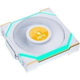 Lian Li UNI FAN SL120 LCD Reverse Wireless RGB case fan Wit, 120 x 124.5 x 28 mm, PWM
