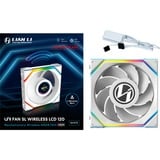 Lian Li UNI FAN SL120 LCD Reverse Wireless RGB case fan Wit, 120 x 124.5 x 28 mm, PWM