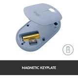 Logitech M350 Pebble  muis Blauwgrijs, 1000 dpi, Bluetooth