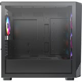 Montech X5M midi tower behuizing Zwart | 2x USB-A | 1x USB-C | RGB | Tempered Glass