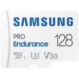 SAMSUNG PRO Endurance 128 GB microSDXC (2022) geheugenkaart Wit, UHS-I U3, Class 10, V30, Incl. SD-Adapter