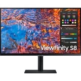 Samsung LS27B800PXUXEN 27" 4K Ultra HD monitor Zwart, 1x DisplayPort, 1x HDMI, 1x USB-C, 3x USB-A, 1x RJ-45