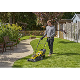 Stanley 18V V20 4Ah set 34 cm grasmaaier Zwart/geel, Accu en oplader inbegrepen