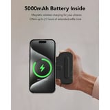 VEGER SnapCam draadloze powerbank (W0569) 5000mAh Zwart, PD 20W, QC 3.0, BT, USB-C, iPhone 12-serie en nieuwer