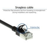 ACT Connectivity LSZH U/FTP CAT6A datacenter slimline patchkabel snagless met RJ45 connectoren Zwart, 2 meter