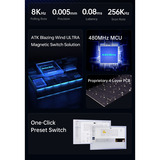 ATK 68 RX eSports Hall Effect Keyboard Wit, US lay-out (QWERTY), 65%